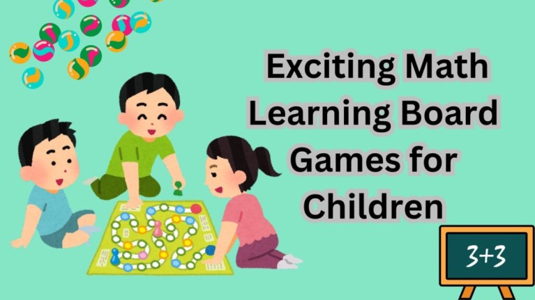 image of children playing on math board games