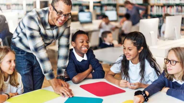 Teacher and Students in Classroom 